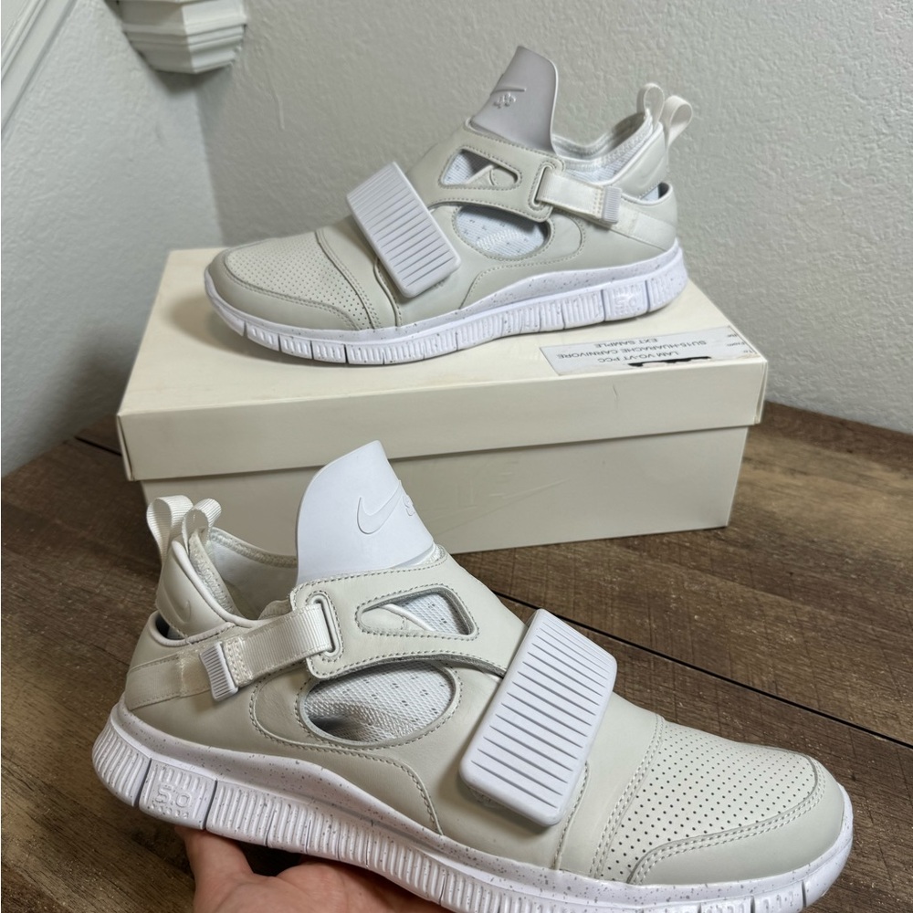 SAMPLE Nike Free Huarache Carnivore SP 'White' 801759-110 Size 12 NEW